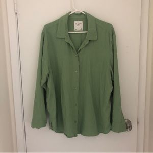 Abercrombie Linen Blend Button Down